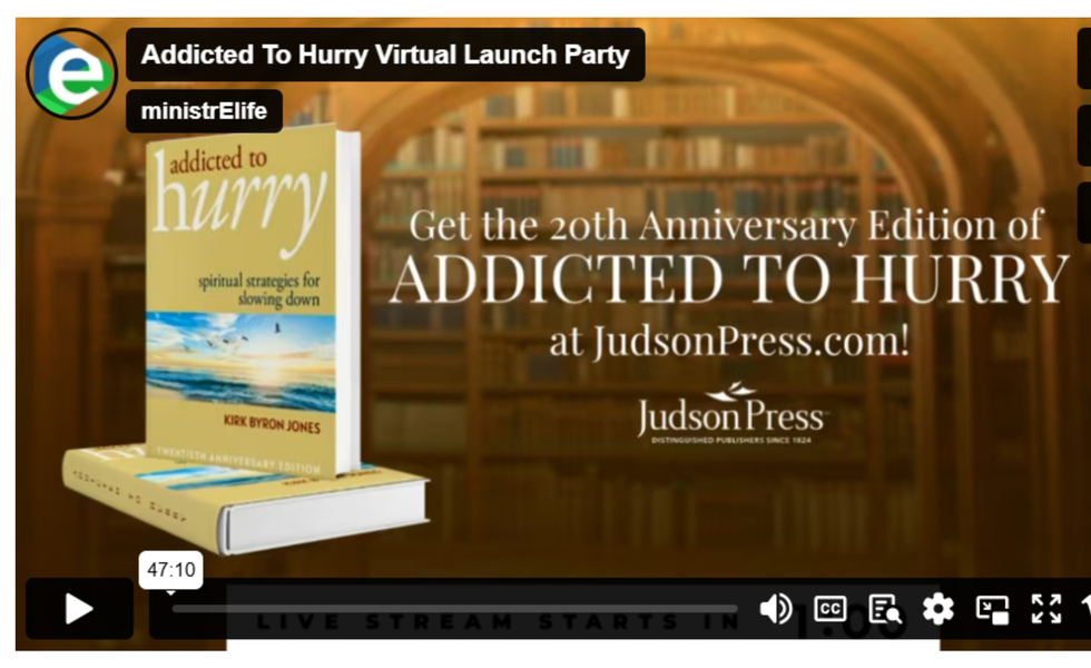 Watch on Demand on MinistrElife: 20th Anniversary of Addicted To Hurry with a special interview with Dr. Kirk Byron Jones.